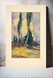 Πίνακας, Three trees on a plain by Zolo Palugyay
