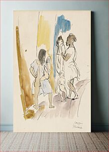 Πίνακας, Three Women and Two Children, Havana by Jules Pascin