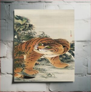 Πίνακας, Tiger Cleaning Its Paw (19th century) by Matsui Keichū