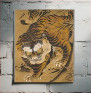 Πίνακας, Tiger Emerging from Bamboo during late 18th century by Katayama Yokoku