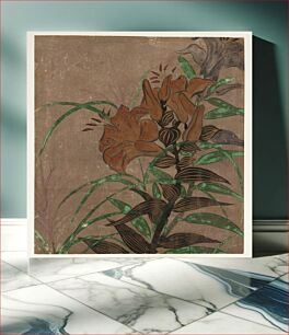 Πίνακας, Tiger lilies and grass, Ogata Kenzan