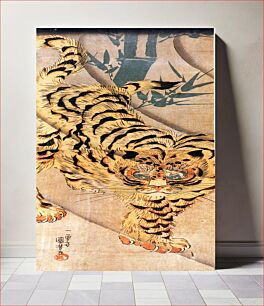 Πίνακας, Tiger walking on a windy day by Utagawa Kuniyoshi
