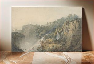 Πίνακας, Tivoli with the Temple of the Sybil and the Cascades