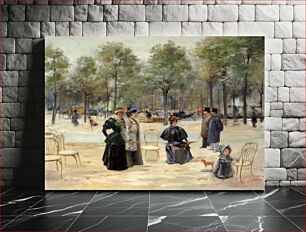 Πίνακας, To the Champs Elysees (1895) by Louis Abel-Truchet. The City of Paris' Museums