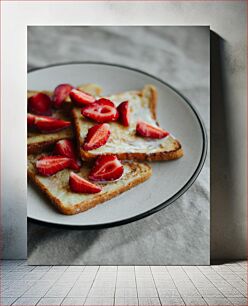 Πίνακας, Toast with Strawberries Τοστ με φράουλες