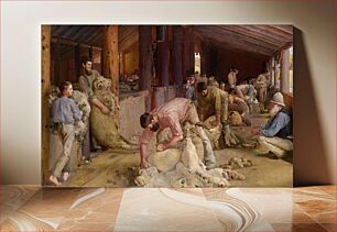 Πίνακας, Tom Roberts - Shearing the rams