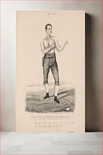 Πίνακας, Tom Sayers, champion of England: born at Pimlico, near Brighton, England, in 1826, height 5 feet 8 inches, fighting weight, 10 stone 10 lbs. (1860) by Currier & Ives