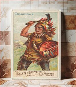 Πίνακας, Tomahawk, from the Arms of All Nations series (N3) for Allen & Ginter Cigarettes Brands