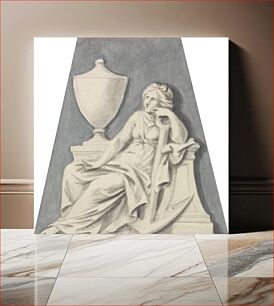 Πίνακας, Tomb With Seated Lady, Supporting Herself on an Urn