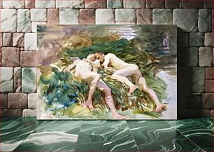 Πίνακας, Tommies Bathing (1918) by John Singer Sargent