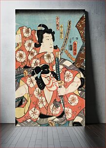 Πίνακας, Toneri Umeōmaru and Toneri Sakuramaru from the play Sugawara Denjū Tenarai Kagami by Utagawa Kunisada