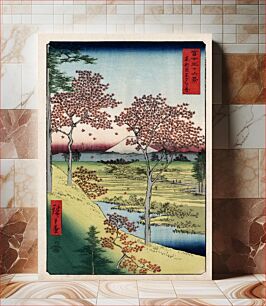 Πίνακας, Tōto meguro yuhhigaoka (Sunset Hill, Meguro in the eastern capital) woodblock print by Utagawa Hiroshige