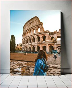 Πίνακας, Tourist at the Colosseum Τουρίστας στο Κολοσσαίο