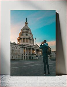 Πίνακας, Tourist Photographing the Capitol Τουρίστας που φωτογραφίζει το Καπιτώλιο