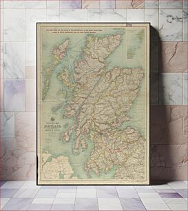 Πίνακας, Tourist's map of Scotland : reduced by permission from the Ordnance Survey by John Bartholomew, F.R.G.S