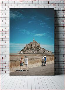 Πίνακας, Tourists Visiting Mont Saint-Michel Τουρίστες που επισκέπτονται το Mont Saint-Michel