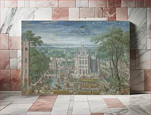 Πίνακας, Tournament outside a castle by Hans Bol