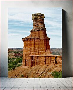 Πίνακας, Towering Rock Formation in Desert Πανύψηλος σχηματισμός βράχου στην έρημο