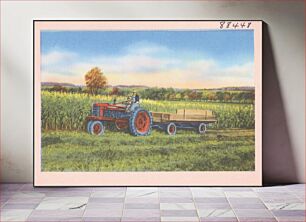 Πίνακας, Tractor by a field of corn