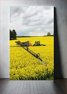 Πίνακας, Tractor in Blooming Field Τρακτέρ στο ανθισμένο χωράφι