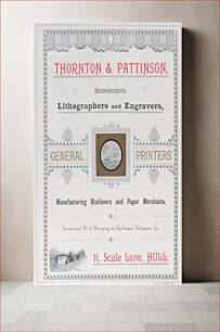Πίνακας, Trade Card for Thorton & Pattinson, Bookbinders, Lithographers and Engravers