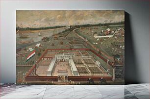 Πίνακας, Trade lodge of the VOC in Hooghly, Bengal, by Hendrik van Schuylenbergh (ca