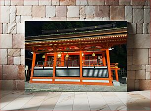 Πίνακας, Traditional Japanese Shrine at Night Παραδοσιακό ιαπωνικό ιερό τη νύχτα