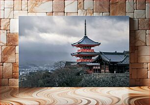 Πίνακας, Traditional Japanese Temple Παραδοσιακός ιαπωνικός ναός