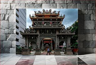 Πίνακας, Traditional Temple Architecture in Urban Setting Παραδοσιακή Αρχιτεκτονική Ναών σε αστικό περιβάλλον