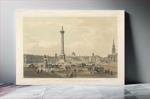 Πίνακας, Trafalgar Square, with the National Gallery and St. Martin's Church