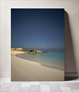 Πίνακας, Tranquil Beach at Night Ήσυχη παραλία τη νύχτα
