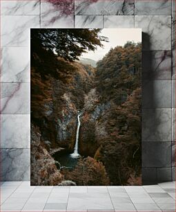 Πίνακας, Tranquil Forest Waterfall Καταρράκτης Ήρεμος Δάσος
