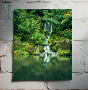 Πίνακας, Tranquil Forest Waterfall Καταρράκτης Ήρεμος Δάσος