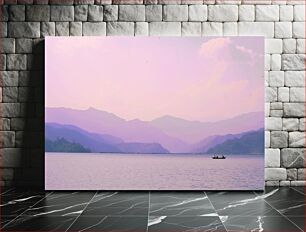 Πίνακας, Tranquil Lake and Mountain Landscape Ήσυχο λίμνη και ορεινό τοπίο