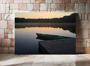 Πίνακας, Tranquil Lake at Sunset Ήρεμη λίμνη στο ηλιοβασίλεμα