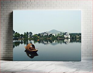 Πίνακας, Tranquil Lakeside Village Ήσυχο παραλίμνιο χωριό