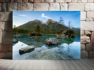 Πίνακας, Tranquil Mountain Lake Ήρεμη ορεινή λίμνη