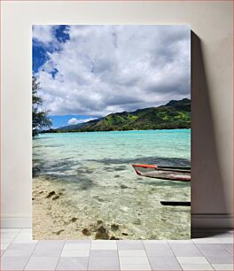 Πίνακας, Tranquil Seascape with Mountain View Ήσυχο θαλασσινό τοπίο με θέα στο βουνό