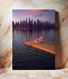 Πίνακας, Tranquil Sunset on the Lake Ήρεμο ηλιοβασίλεμα στη λίμνη