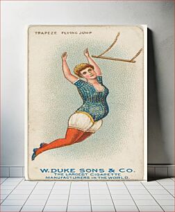Πίνακας, Trapeze, Flying Jump, from the Gymnastic Exercises series (N77) for Duke brand cigarettes