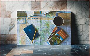 Πίνακας, Travel Planning with Colorado Map Σχεδιασμός ταξιδιού με χάρτη του Κολοράντο