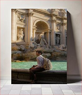 Πίνακας, Traveler at the Historical Fountain Ταξιδιώτης στην Ιστορική Βρύση