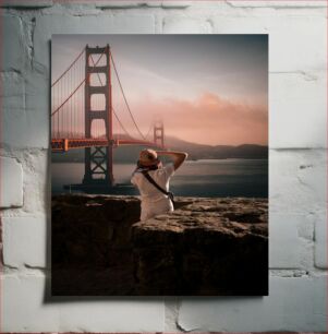 Πίνακας, Traveler Capturing the Golden Gate Bridge Ταξιδιώτης που καταγράφει τη γέφυρα Golden Gate