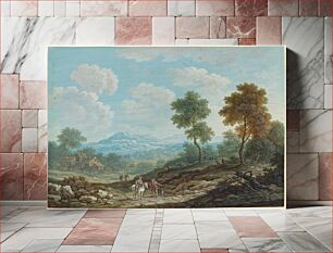 Πίνακας, Travelers in a Broad Valley (ca. 1750) by Johann Christoph Dietzsch