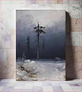 Πίνακας, Tree in winter forest by Peder Balke