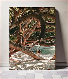 Πίνακας, Tree Swing by the Beach Κούνια δέντρου δίπλα στην παραλία