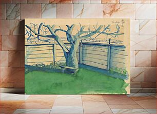 Πίνακας, Trees by the fence, Gejza Kukán