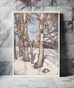Πίνακας, Trees in winter, 1915, Eero Järnefelt