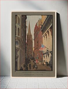 Πίνακας, Trinity Church and Wall Street (1914) by Rachael Robinson Elmer