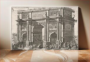 Πίνακας, Triumphal arch of constantine the great in rome by Pietro Paolo Girelli